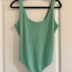 H&M Light Green Textured bodysuit